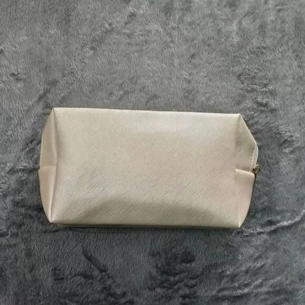 Smiley Face Makeup Bag Cream Cosmetic Pouch